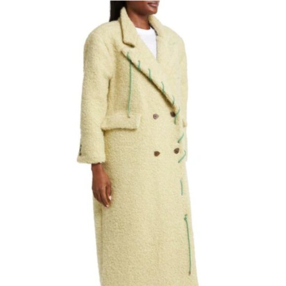 Kkco Cord Moss Coat Longline Wool Blend In Dried Eucalyptus Women Sz S NEW $650 - Picture 3 of 16